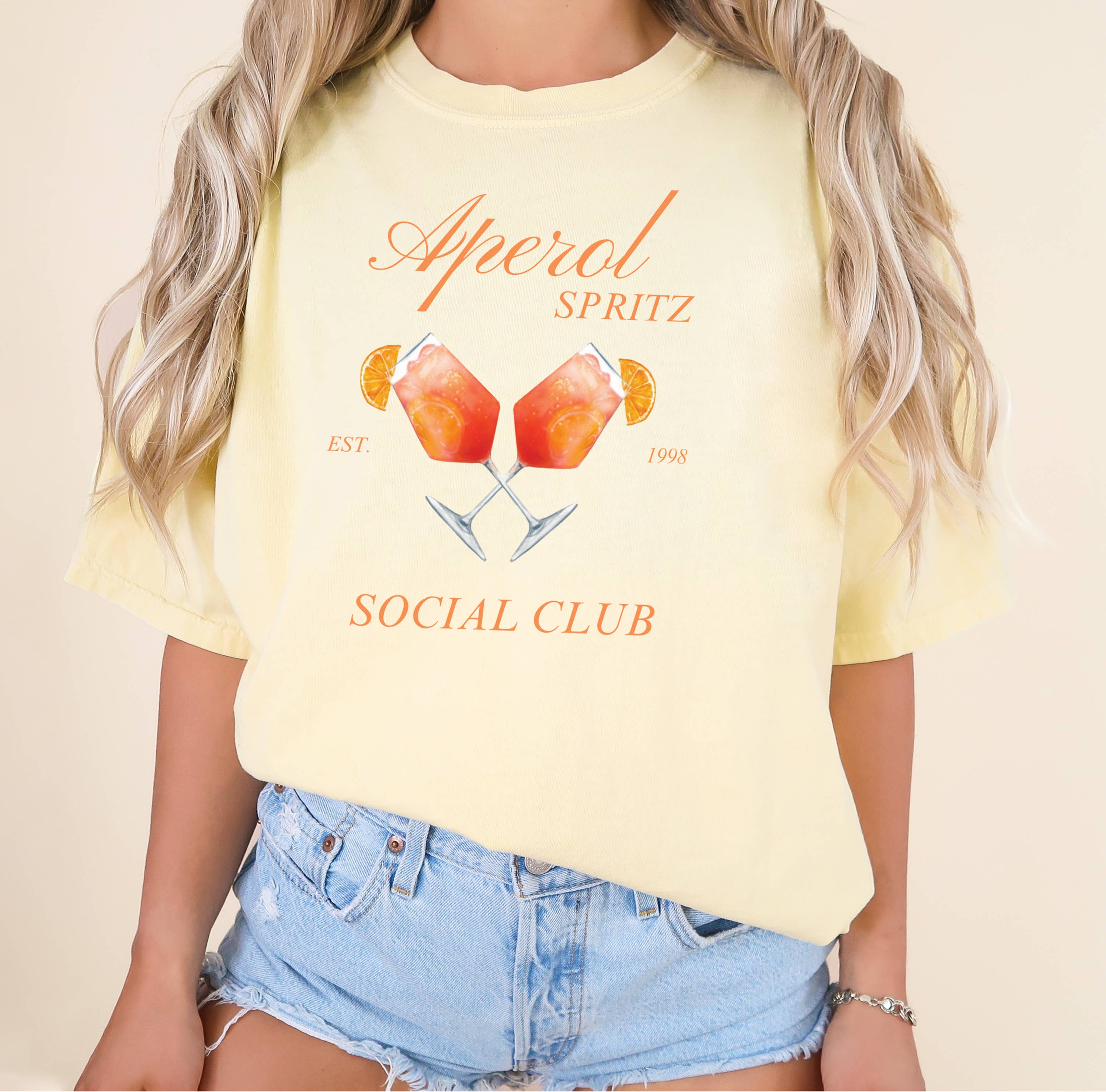 Aperol Spritz Social Club, Cocktail T Shirt, Graphic Tee Hoodie, Sweatshirt | PodTeesHub.com