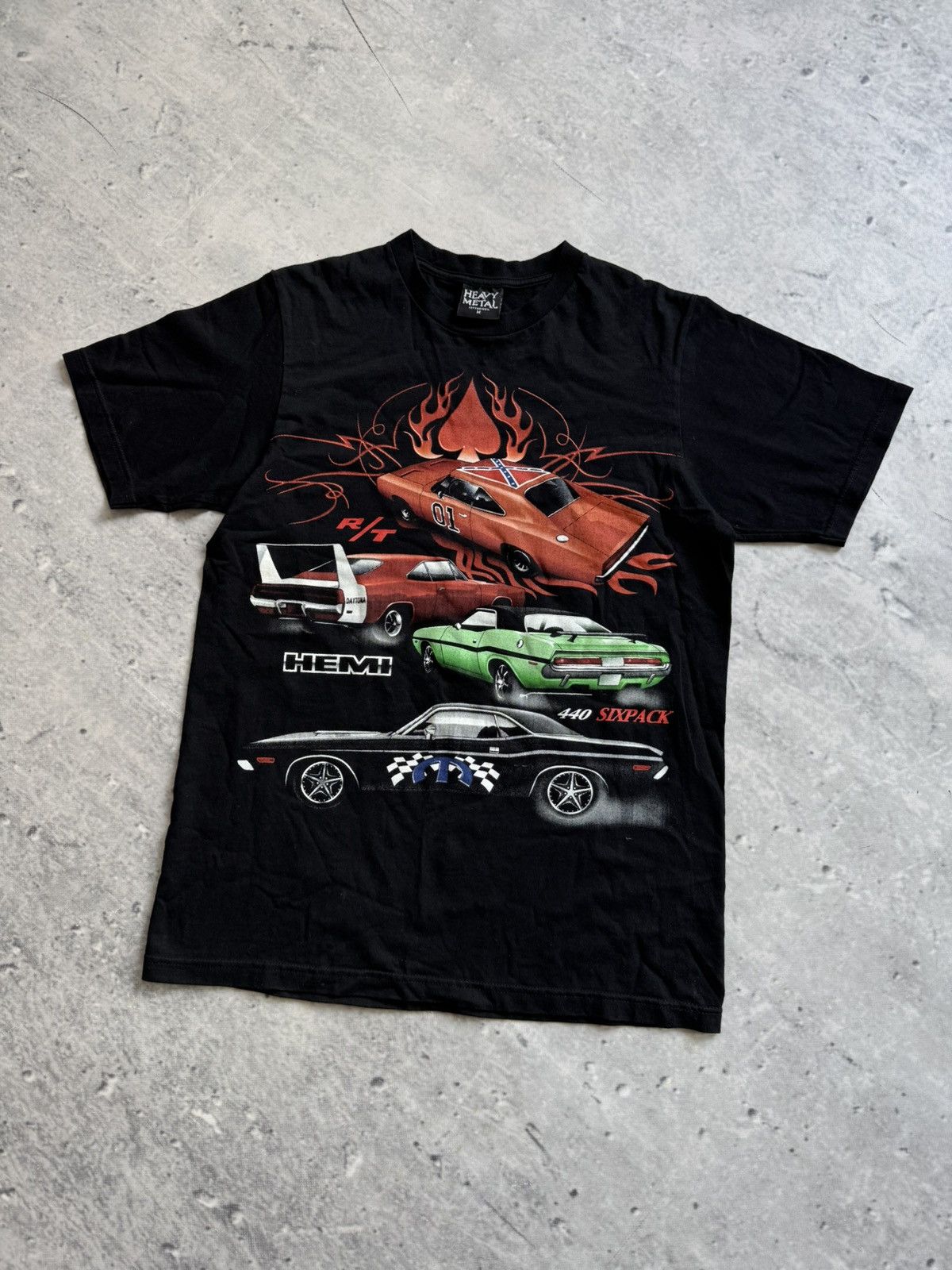Vintage Heavy Metal Tee Cars Daytona 440 Sixpack Hoodie, Sweatshirt | PodTeesHub.com