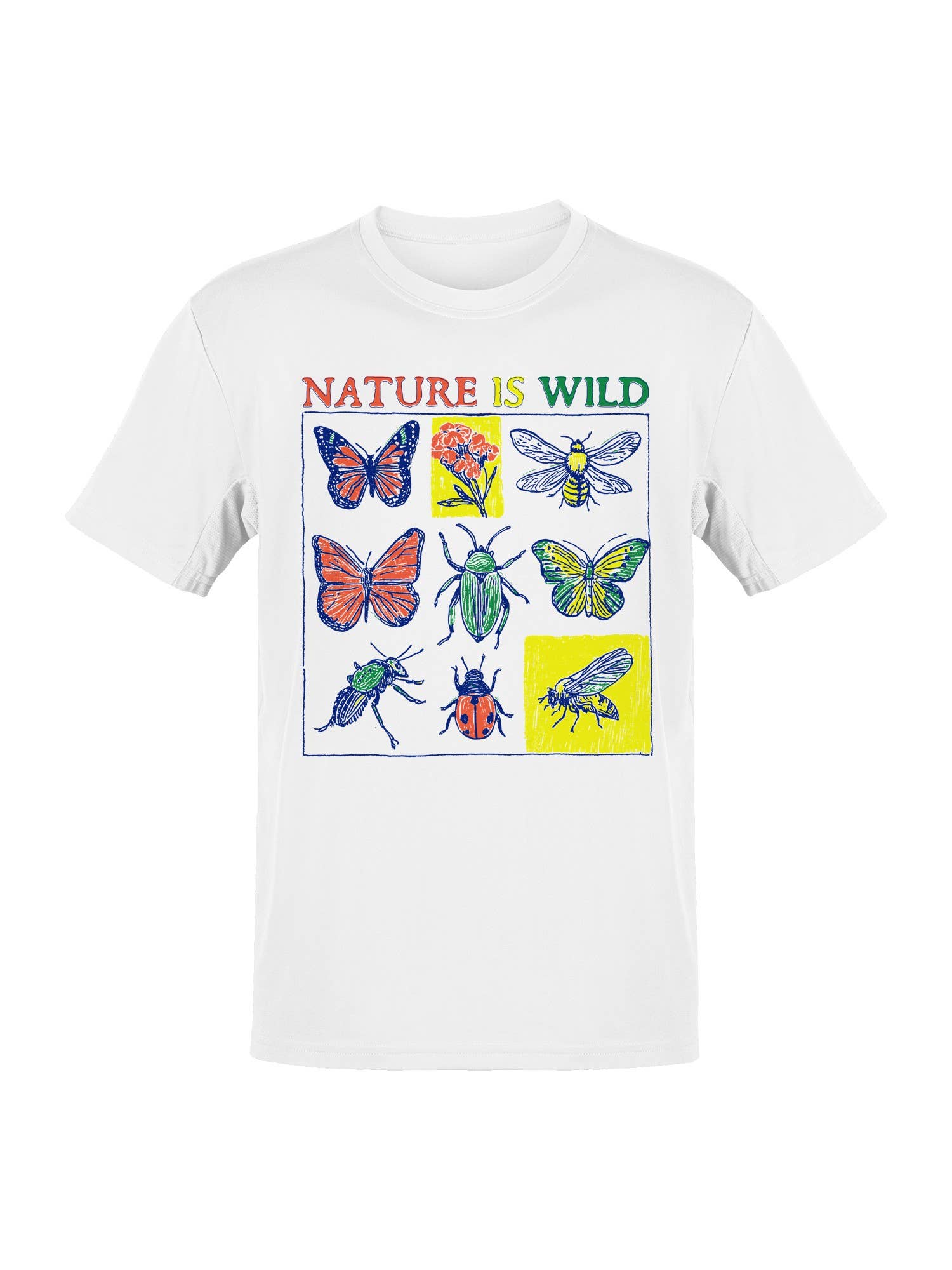 Nature Is Wild: Insects & Flowers Men's T-Shirt Hoodie, Sweatshirt | PodTeesHub.com