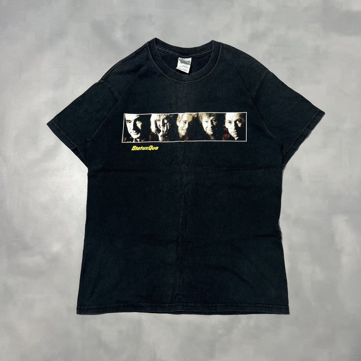 Band Tees Vintage 00s Status Quo Face Band Tee Streetwear Y2k Style Hoodie, Sweatshirt | PodTeesHub.com