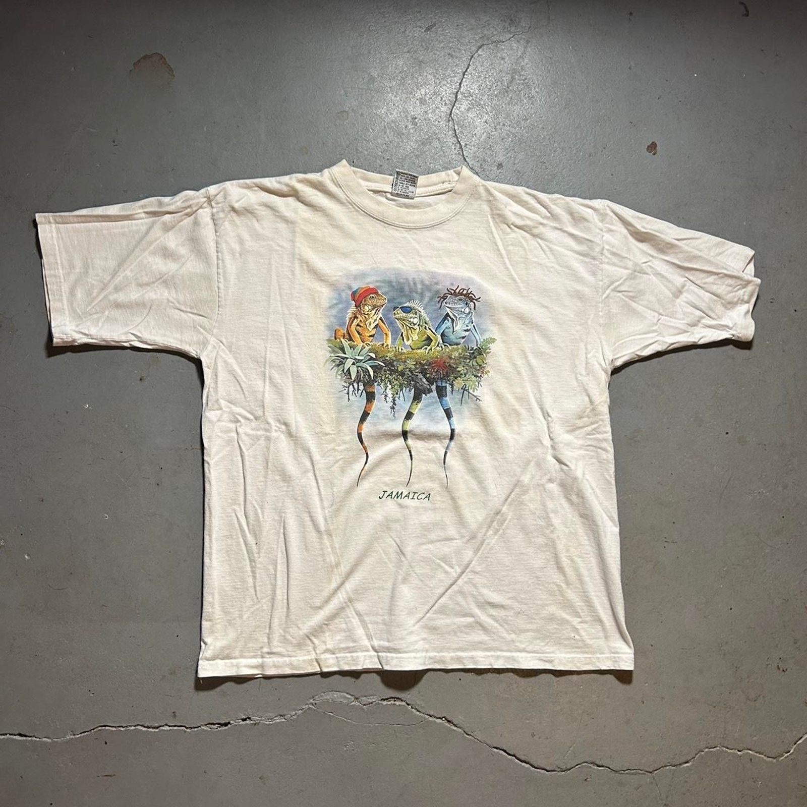 Gildan 90s Jamaica Iguana Graphic Tee Hoodie, Sweatshirt | PodTeesHub.com