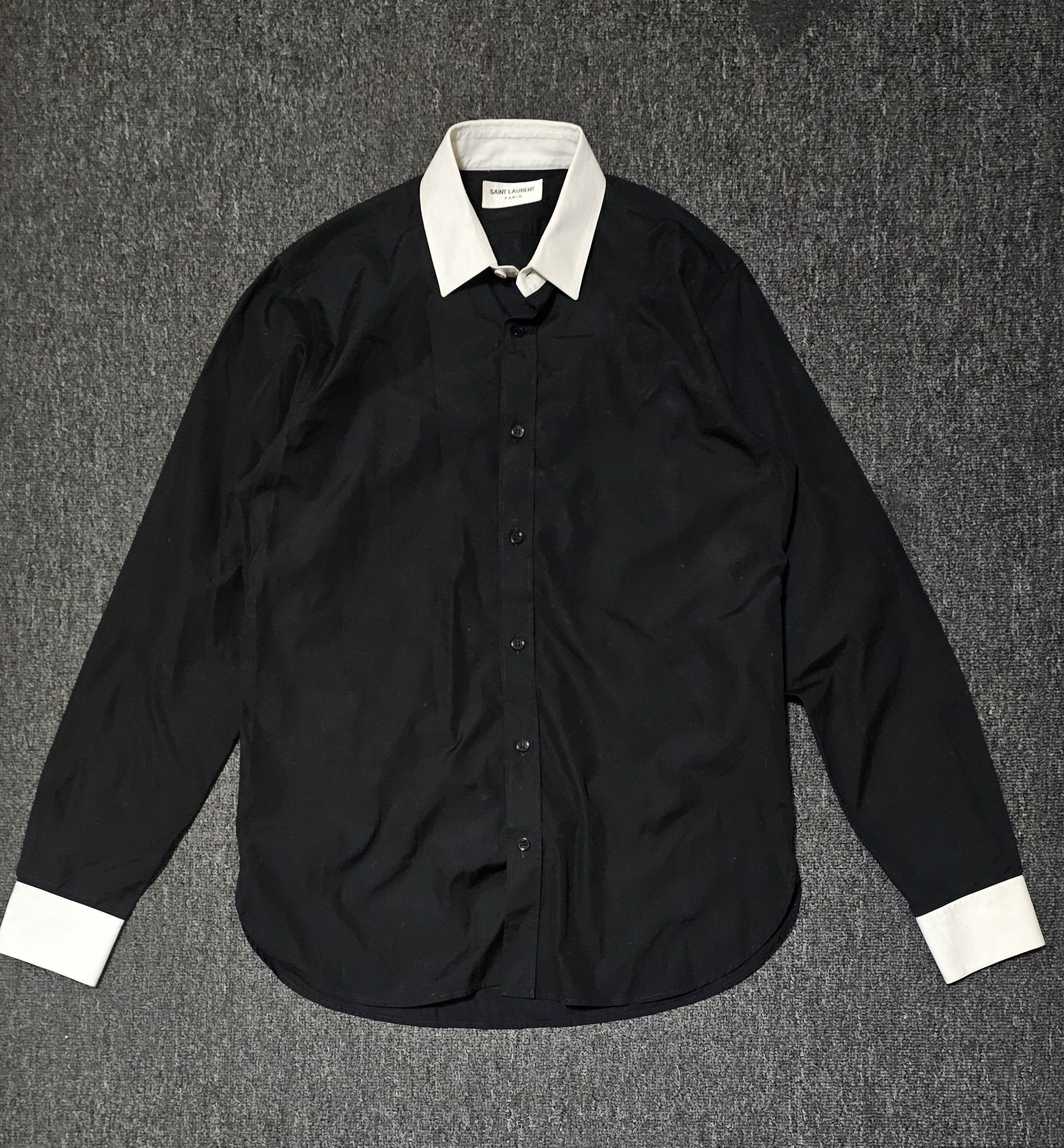 Laurent Paris Saint Laurent Men S Black And White Shirt Size 39 Hoodie, Sweatshirt | PodTeesHub.com