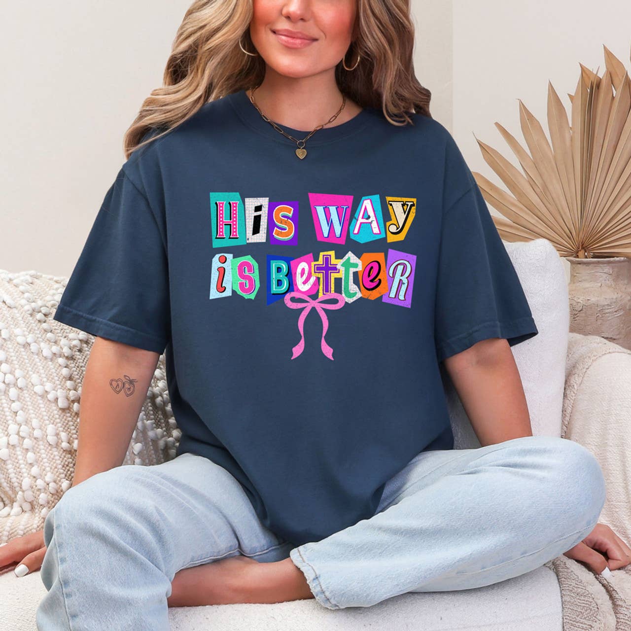 Retro Distressed Coquette His Way Is Better Tee Hoodie, Sweatshirt | PodTeesHub.com