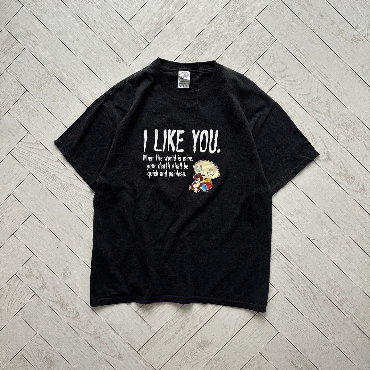 Vintage 00s Stewie Family Guy I Like You Tee Fox Humor Y2k Hoodie, Sweatshirt | PodTeesHub.com