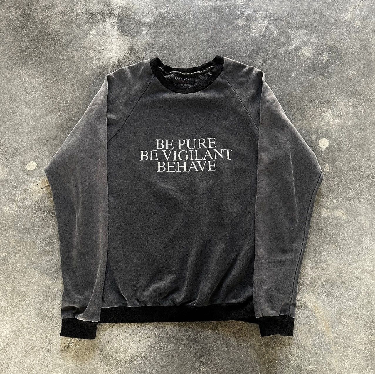 Raf Simons Ss02 Be Pure Be Vigilant Behave Crewneck Sweatshirt T-Shirts, Hoodie | PodTeesHub.com