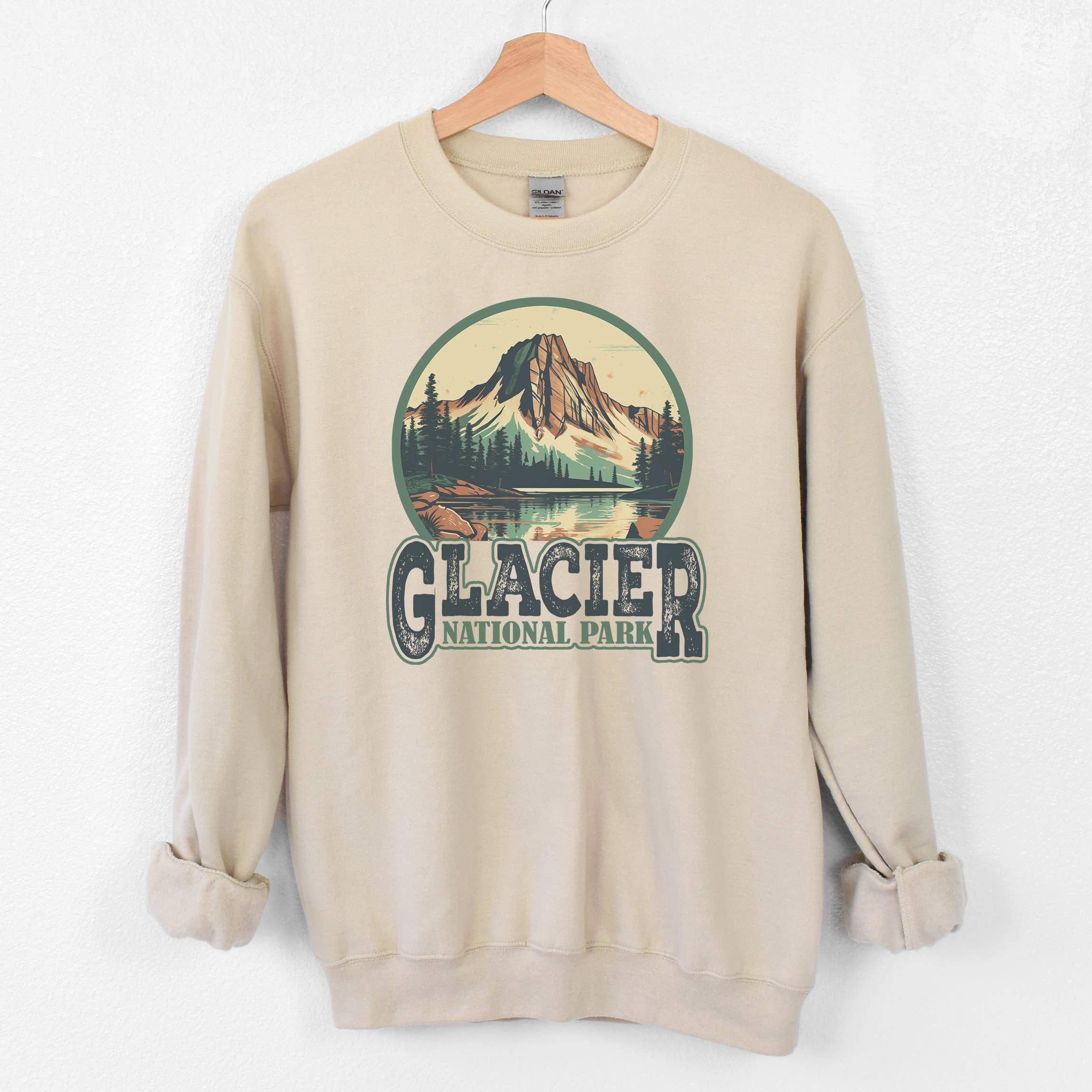 Glacier Sand Sweatshirt | National Park  | Sizes S-2XL T-Shirts, Hoodie | PodTeesHub.com