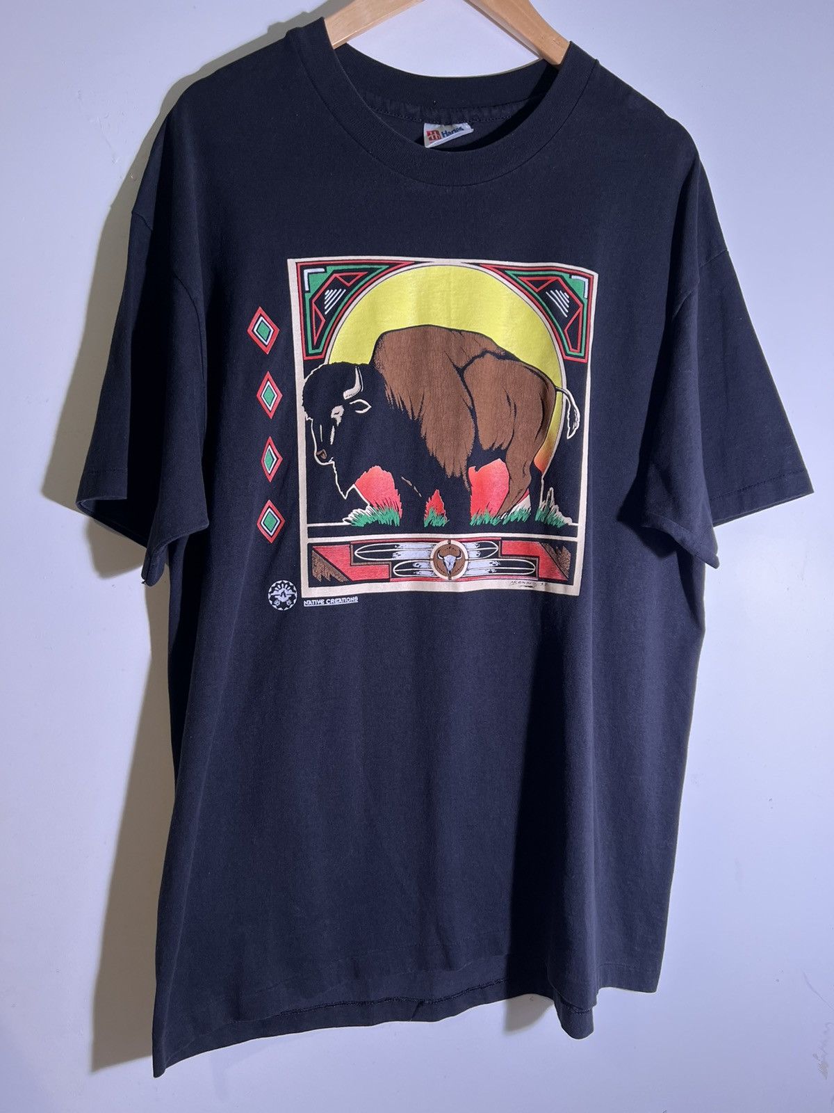 Vintage 80 S 90 S Vtg Vintage Native Creations Buffalo Art Retro T-Shirts, Hoodie, Sweatshirt