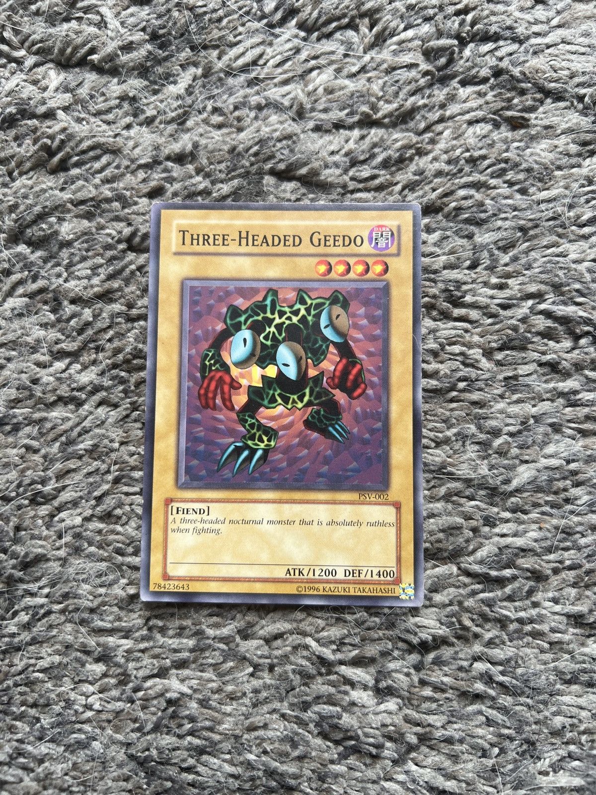 Vintage 1996 Konami Yu Gi Oh Three Headed Geedo Card T-Shirts, Hoodie, Sweatshirt