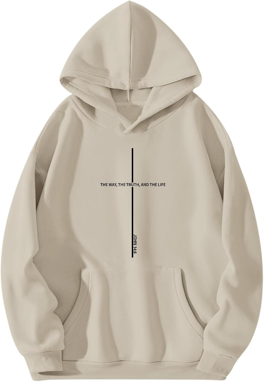 Christian Jesus Hoodie for Men Faith Religious Cross Bible Verse Sweatshirt God Graphic Oversized Pullover Tops