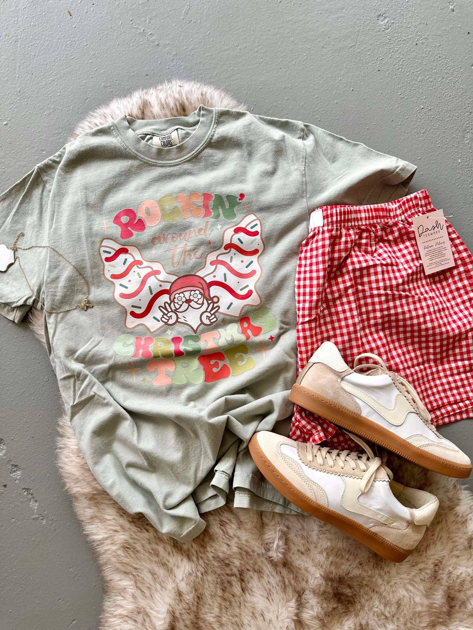 Rockin' Around the Christmas Tree Cakes Dtf Tee Hoodie, Sweatshirt | PodTeesHub.com