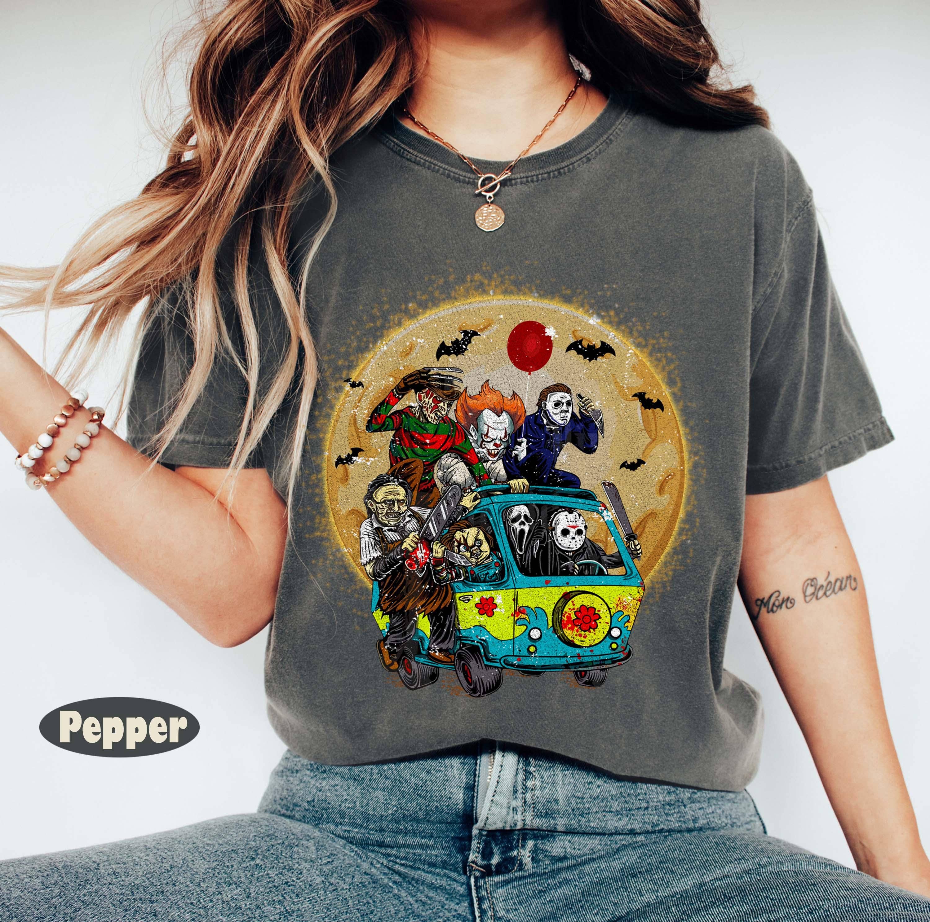 Horror Movie Friends Halloween Characters Shirt Hoodie, Sweatshirt | PodTeesHub.com