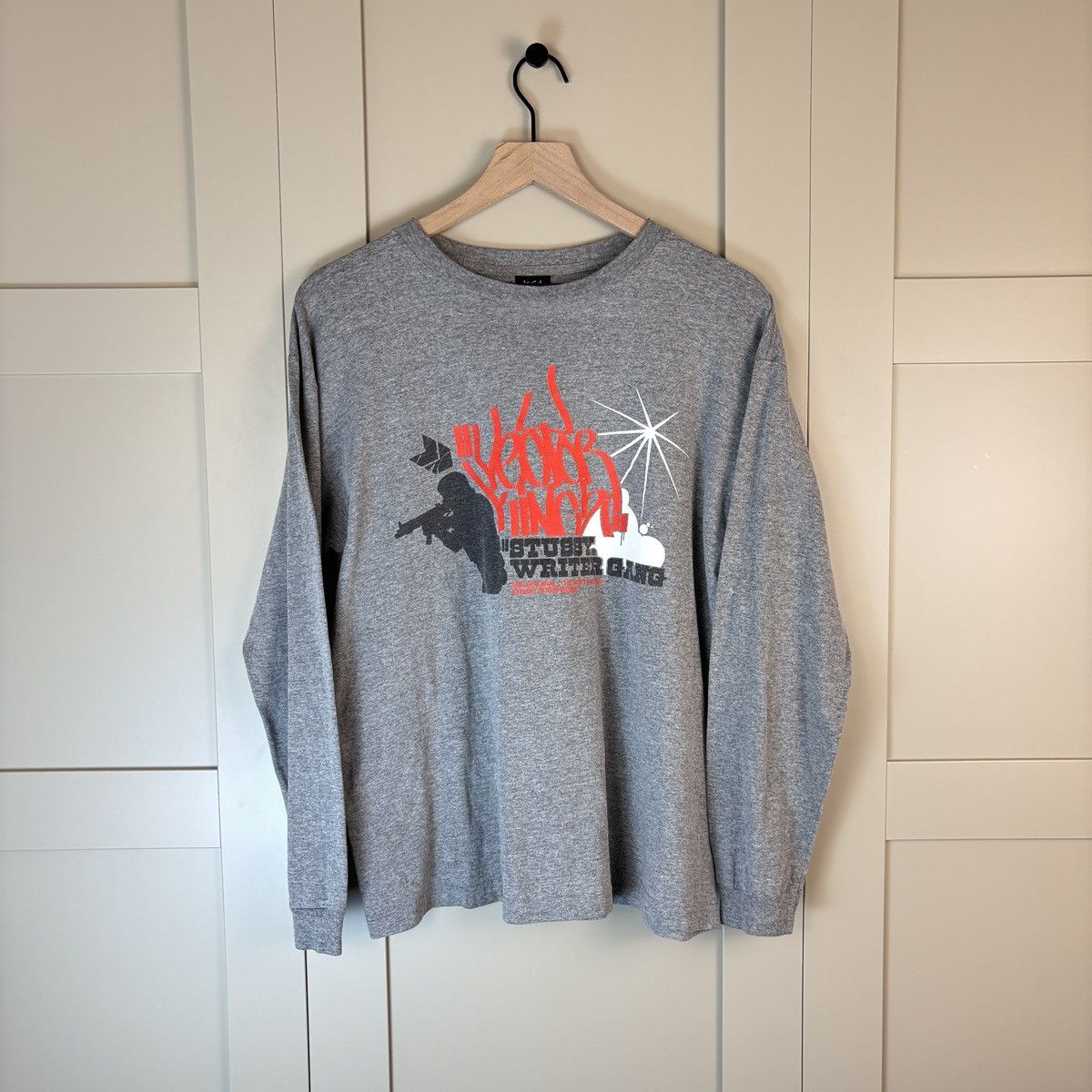 Rare Stussy Writer Gang L S Shirt Graffiti Art Graphic Tee Hoodie, Sweatshirt | PodTeesHub.com