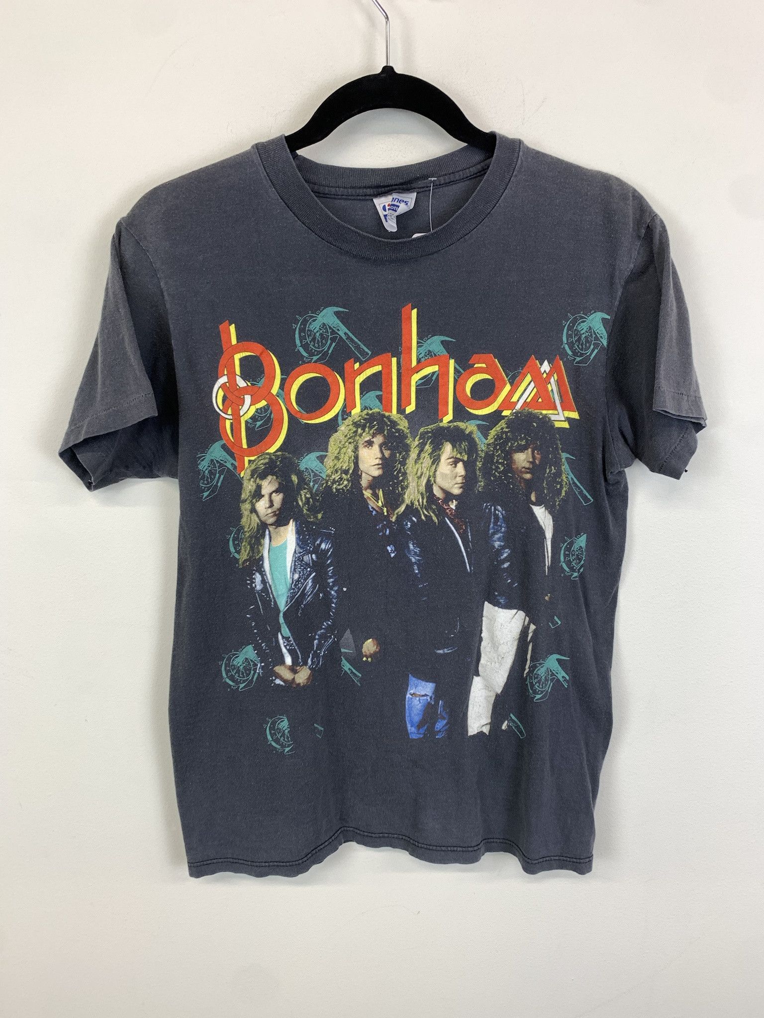 Vintage Bonham 1980s Disregard Of Timekeeping Tour Tee Size M Hoodie, Sweatshirt | PodTeesHub.com