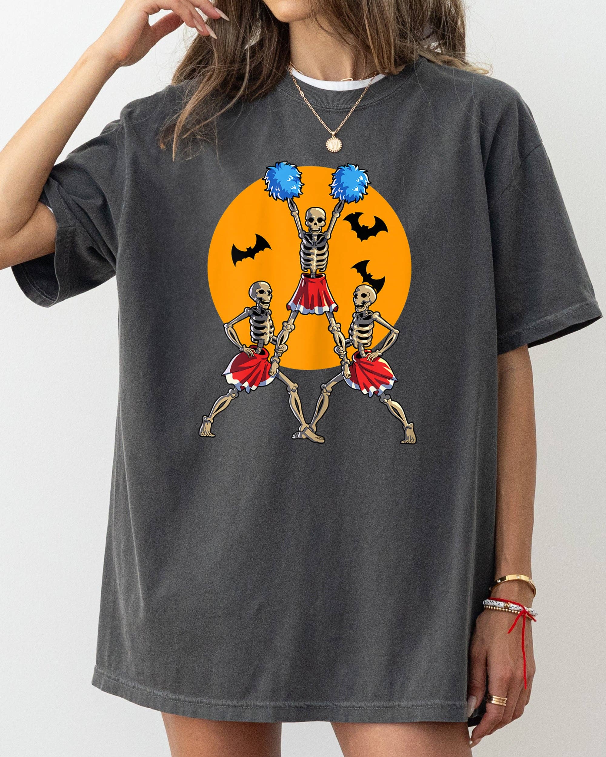 Cheerleader Skeleton, Ghost, Spooky, Funny Halloween T-Shirt Hoodie, Sweatshirt | PodTeesHub.com