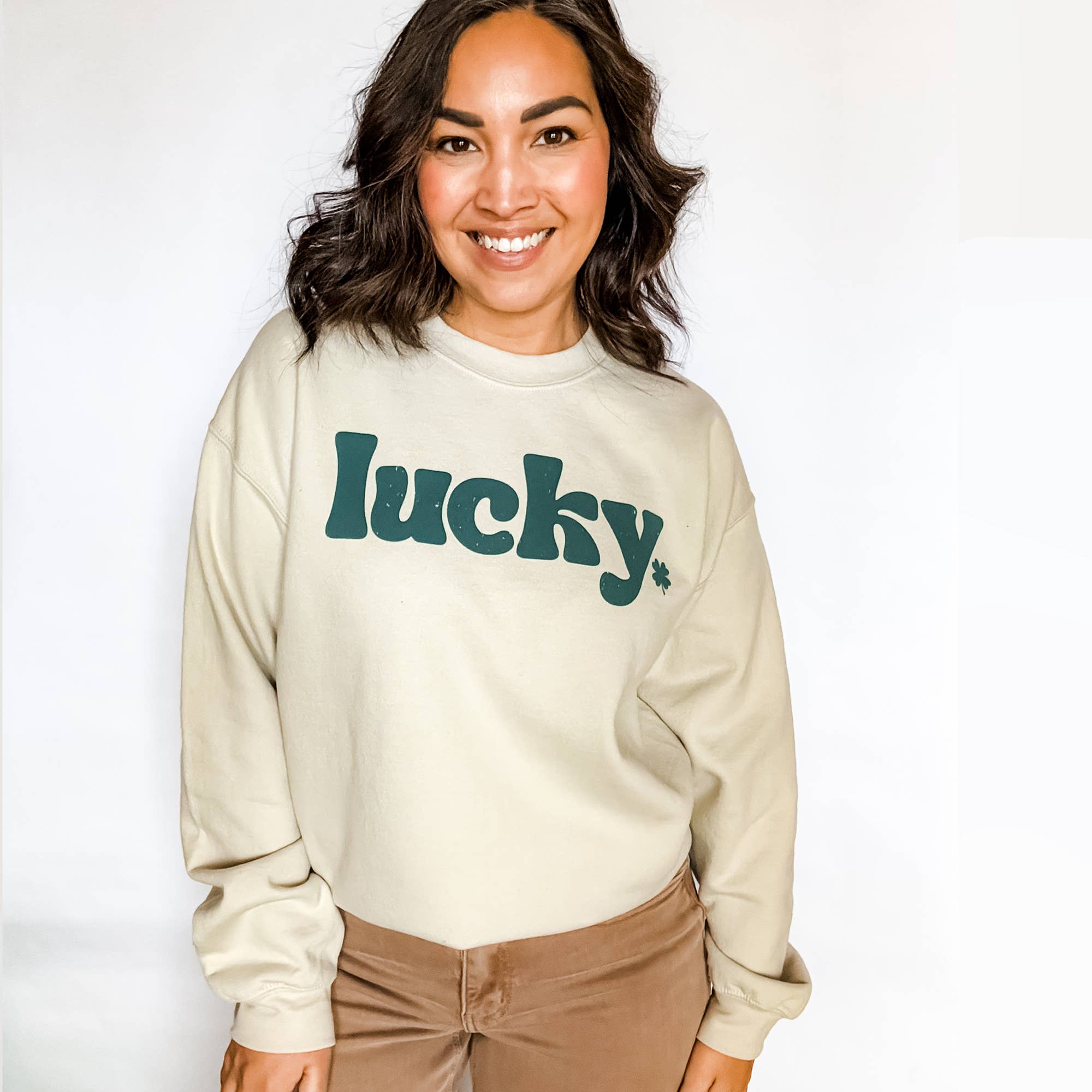 Lucky Crewneck Sweatshirt, St Patrick's Day, Lucky Sweat T-Shirts, Hoodie | PodTeesHub.com