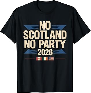 No Scotland No Party 2026 Retro Vintage T-Shirt