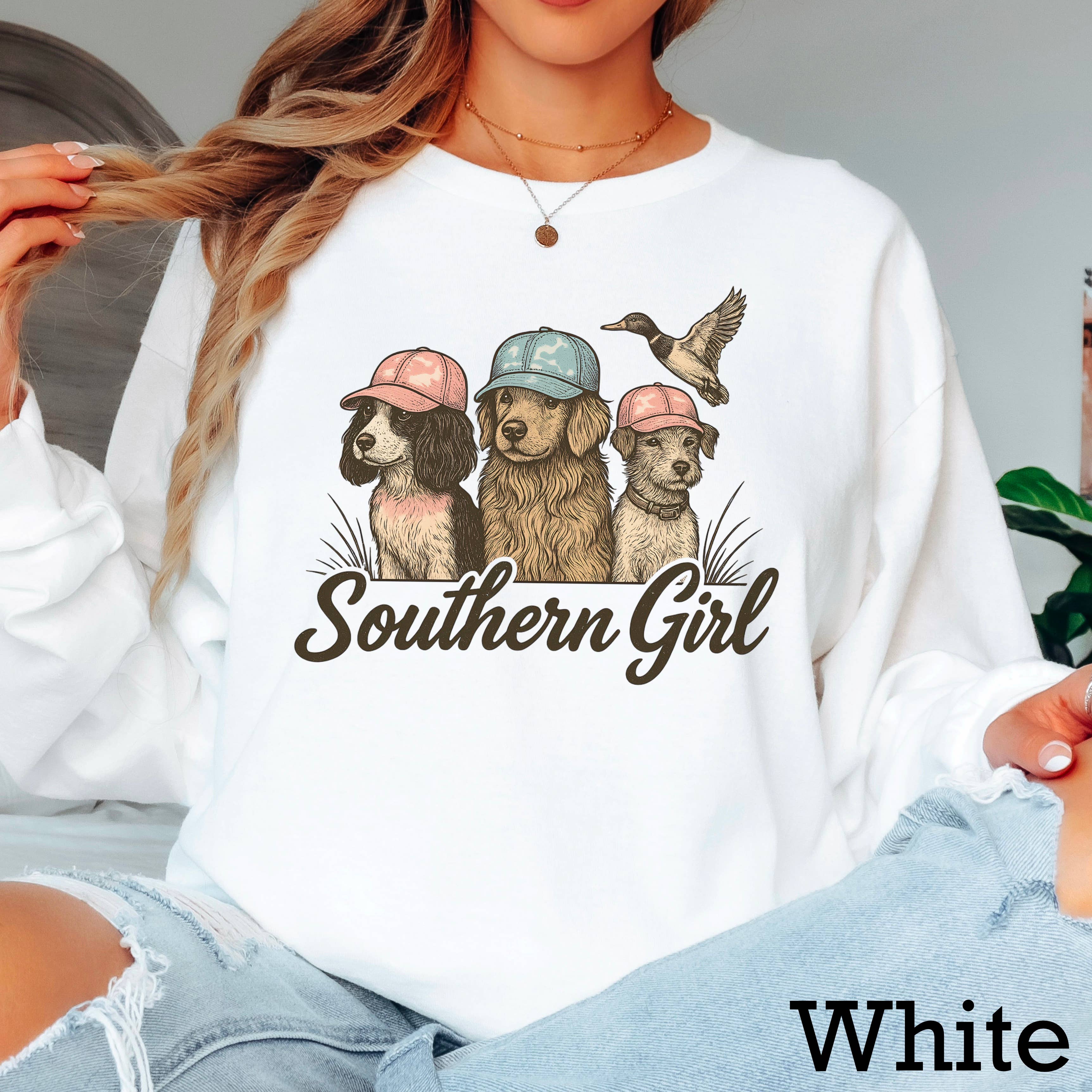 Southern Girl Graphic T-Shirt | Long Sleeve Gildan Hoodie, Sweatshirt | PodTeesHub.com