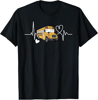 Funny School Bus Driver Art for Men Women Back to School T-Shirt