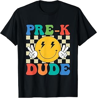Pre-k Dude Preschool First Day Prek Boys Kids Back to School T-Shirt