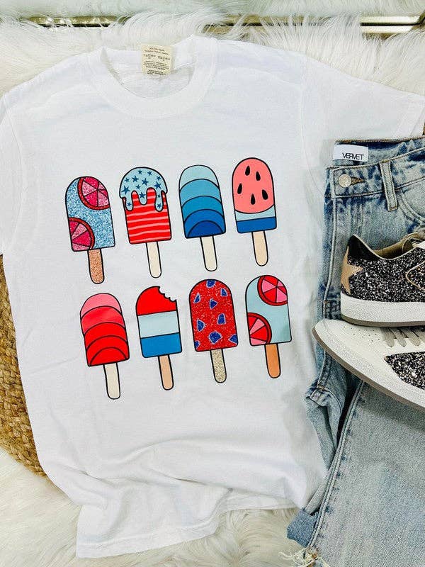 Patriotic Popsicles Stack Tee Hoodie, Sweatshirt | PodTeesHub.com
