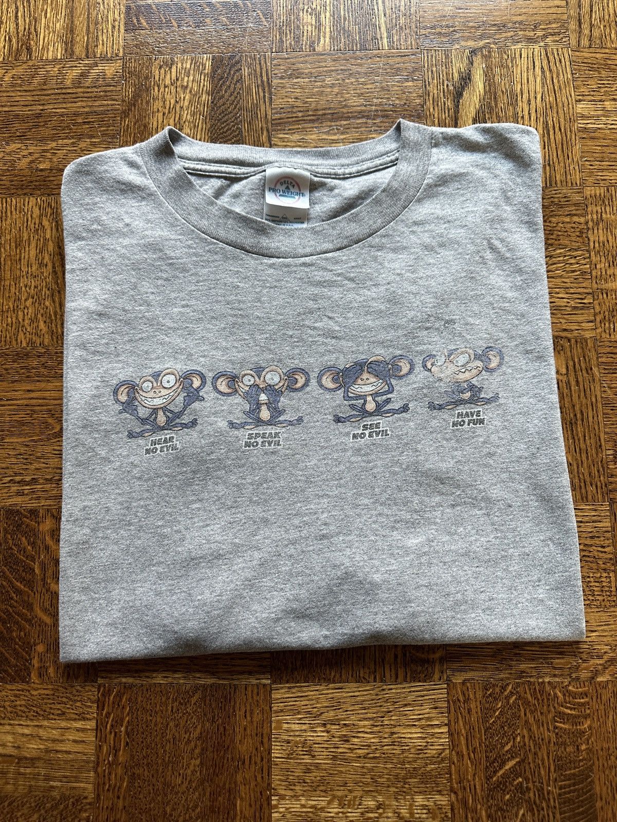 Japanese Brand Vintage Y2k Monkey Hear No Evil Funny Graphic Tee Hoodie, Sweatshirt | PodTeesHub.com