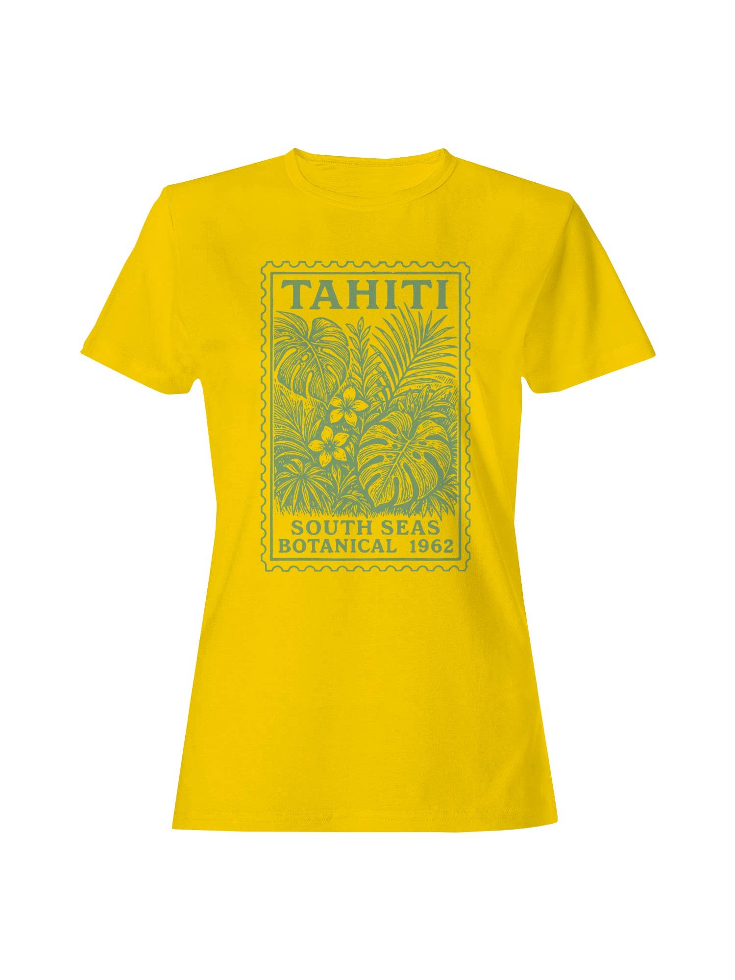 Tahiti Botanical Stamp Art 1962 Women's T-Shirt Hoodie, Sweatshirt | PodTeesHub.com
