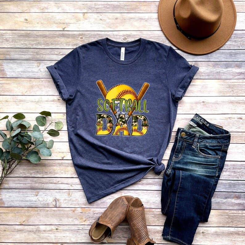 Softball Dad T-Shirt Hoodie, Sweatshirt | PodTeesHub.com