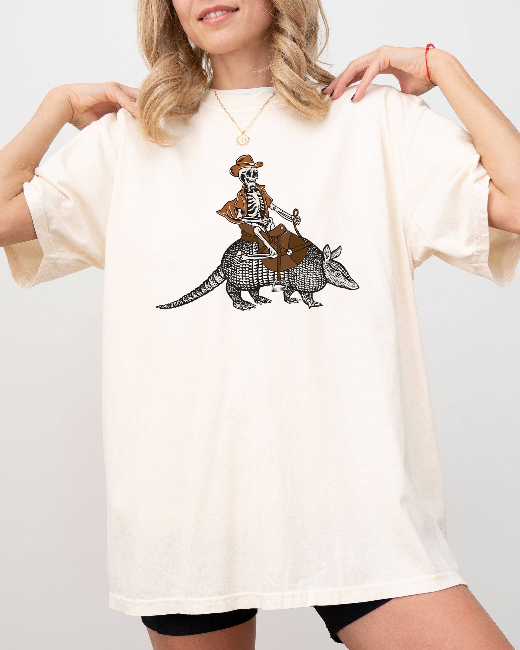 Cowboy Skeleton, Armadillo, Funny, Halloween Shirt Hoodie, Sweatshirt | PodTeesHub.com
