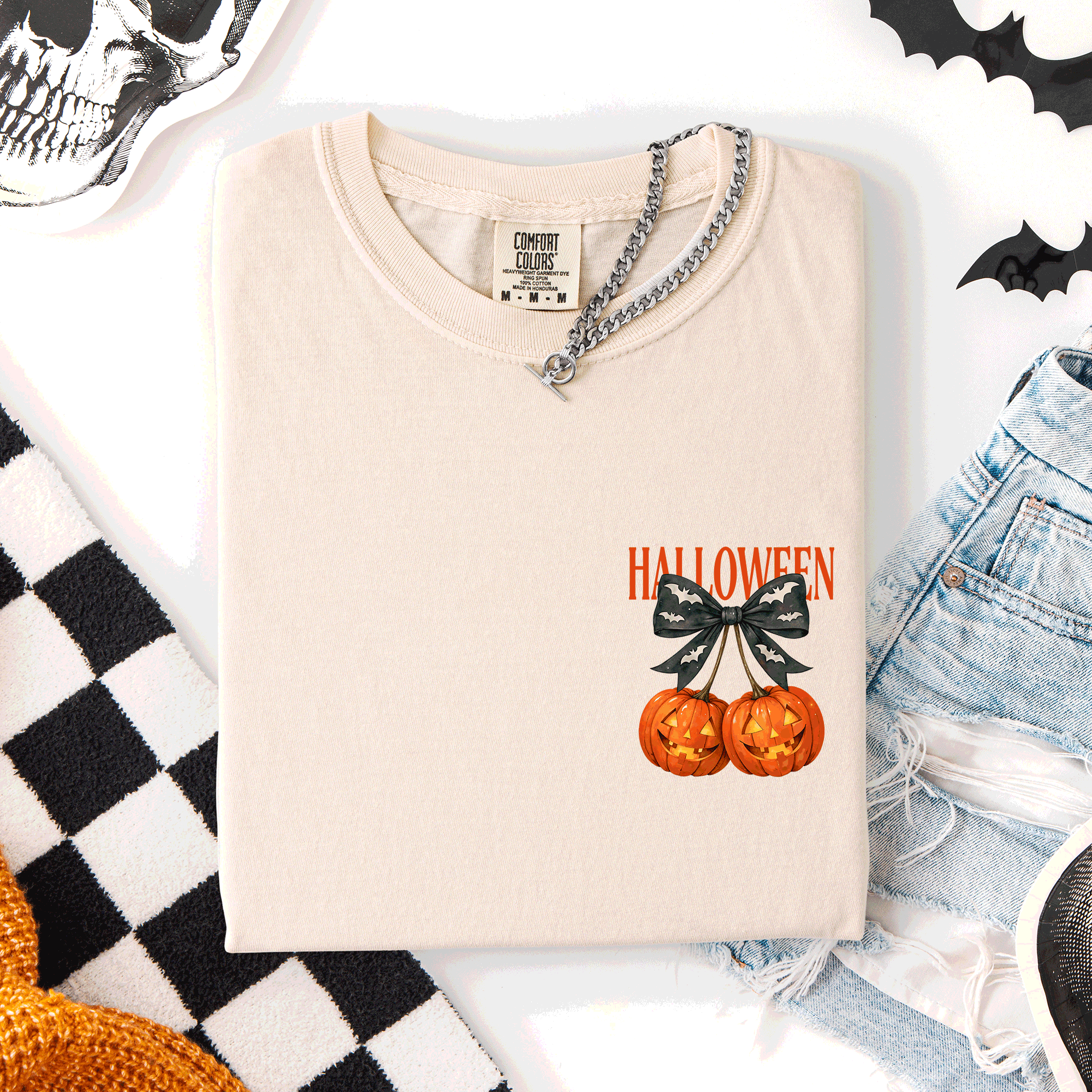 Halloween Jack O Lanterns, Cherry, Coquette T-Shirt Hoodie, Sweatshirt | PodTeesHub.com