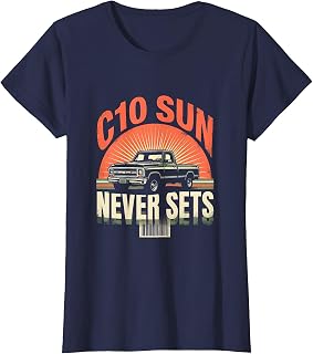 C10 Sun Never Sets Retro Truck Design T-Shirt