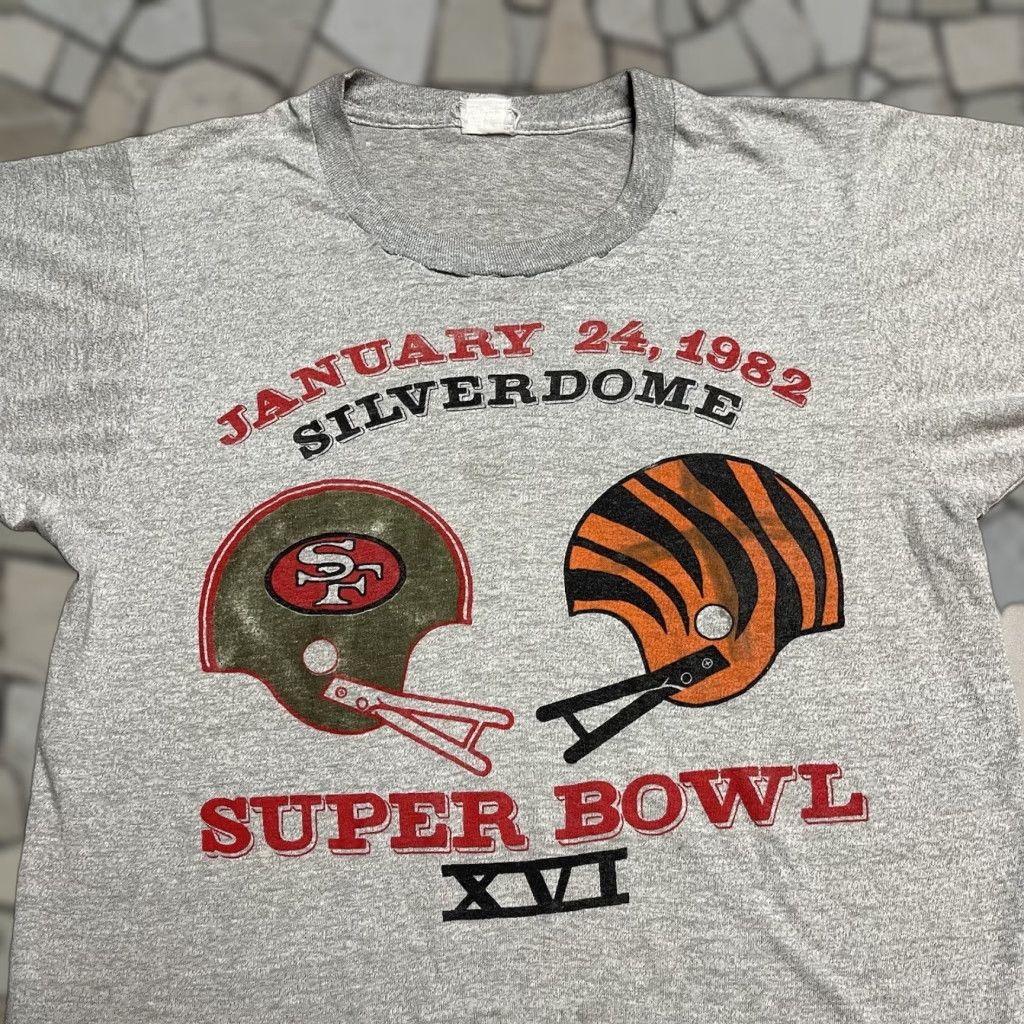 Vintage San Francisco 49ers Bangels Super Bowl Xvi 80s Tee Shirt Shirt Men S Gray 80s 49ers Hoodie, Sweatshirt