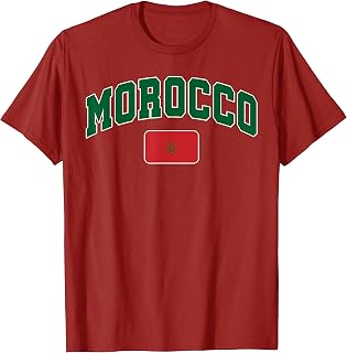 Morocco Maroc Flag Pride Design T-Shirt