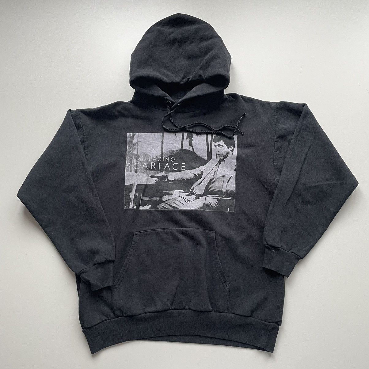 Vintage 2000s Scarface Movie Graphic Hoodie Medium Black T-Shirts, Sweatshirt | PodTeesHub.com