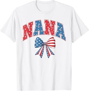 4th July Nana Preppy Independence Day Grandma Patriotic T-Shirt