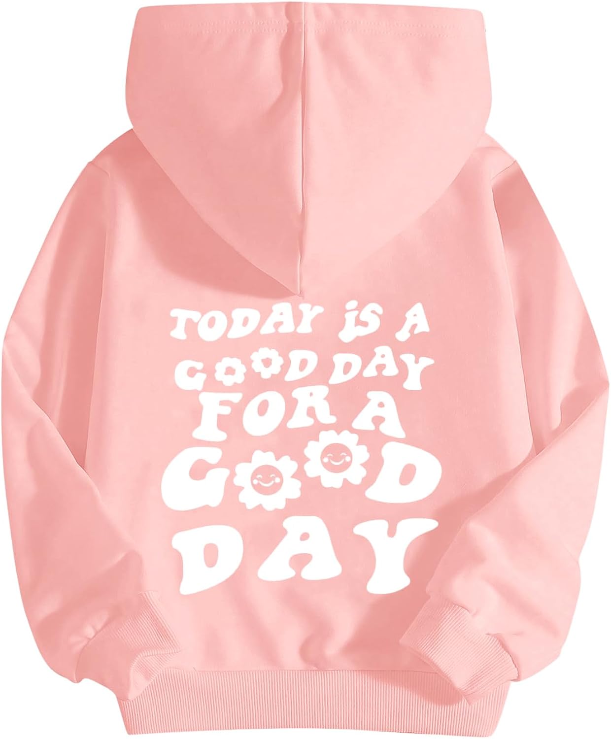 Girls' Letter Graphic Print Cute Hoodies Long Sleeve Pullover Hoodie Sweatshirt