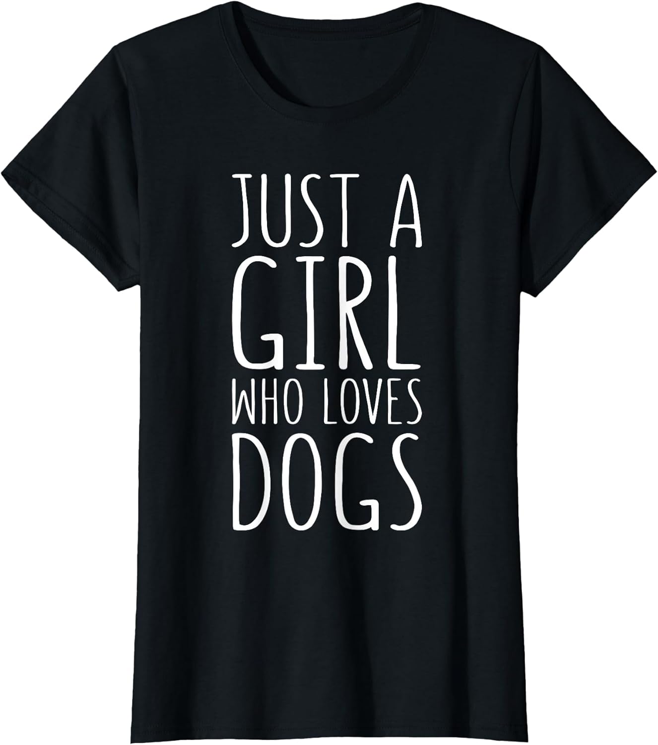 Just A Girl Who Loves Dogs Shirt Women Kids Dog Lover T-Shirt