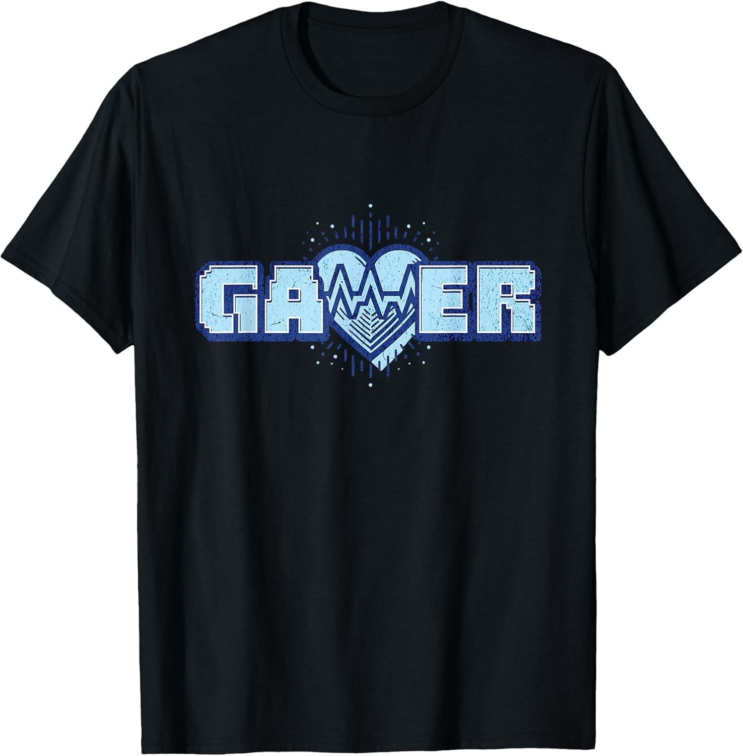 Video Gamer Heartbeat Video Games Gaming Men Women Kids T-Shirt