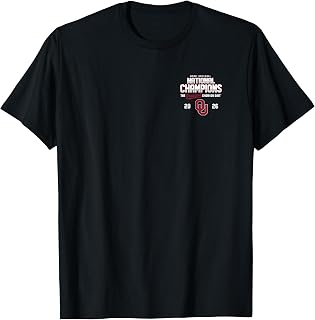 Oklahoma Sooners National Champs 2026 Baseball Bracket Black T-Shirt