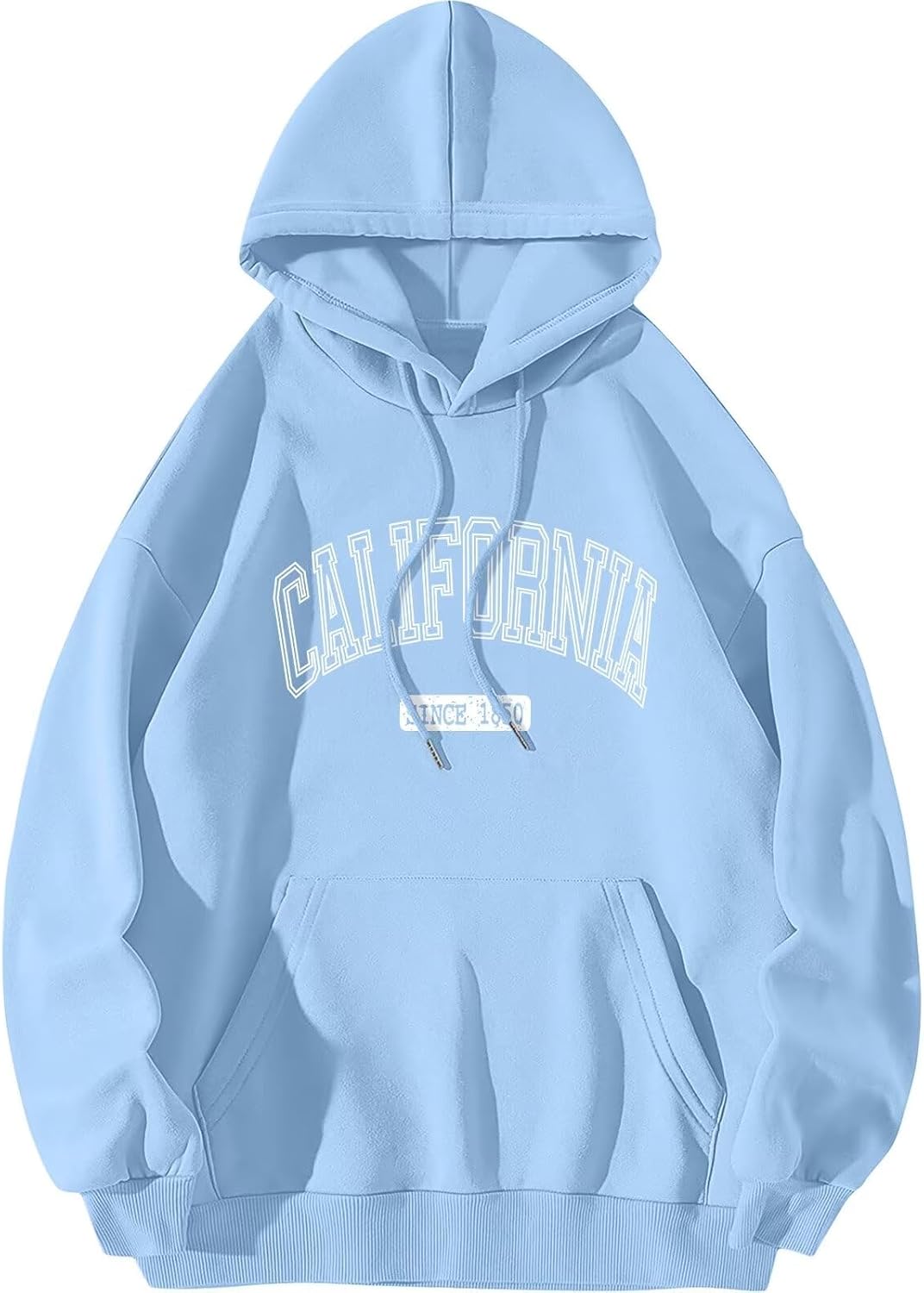 Letter Graphic Print Hoodies for Women Oversized Long Sleeve Casual Drawstring Fall Pullover Sweatshirt Tops