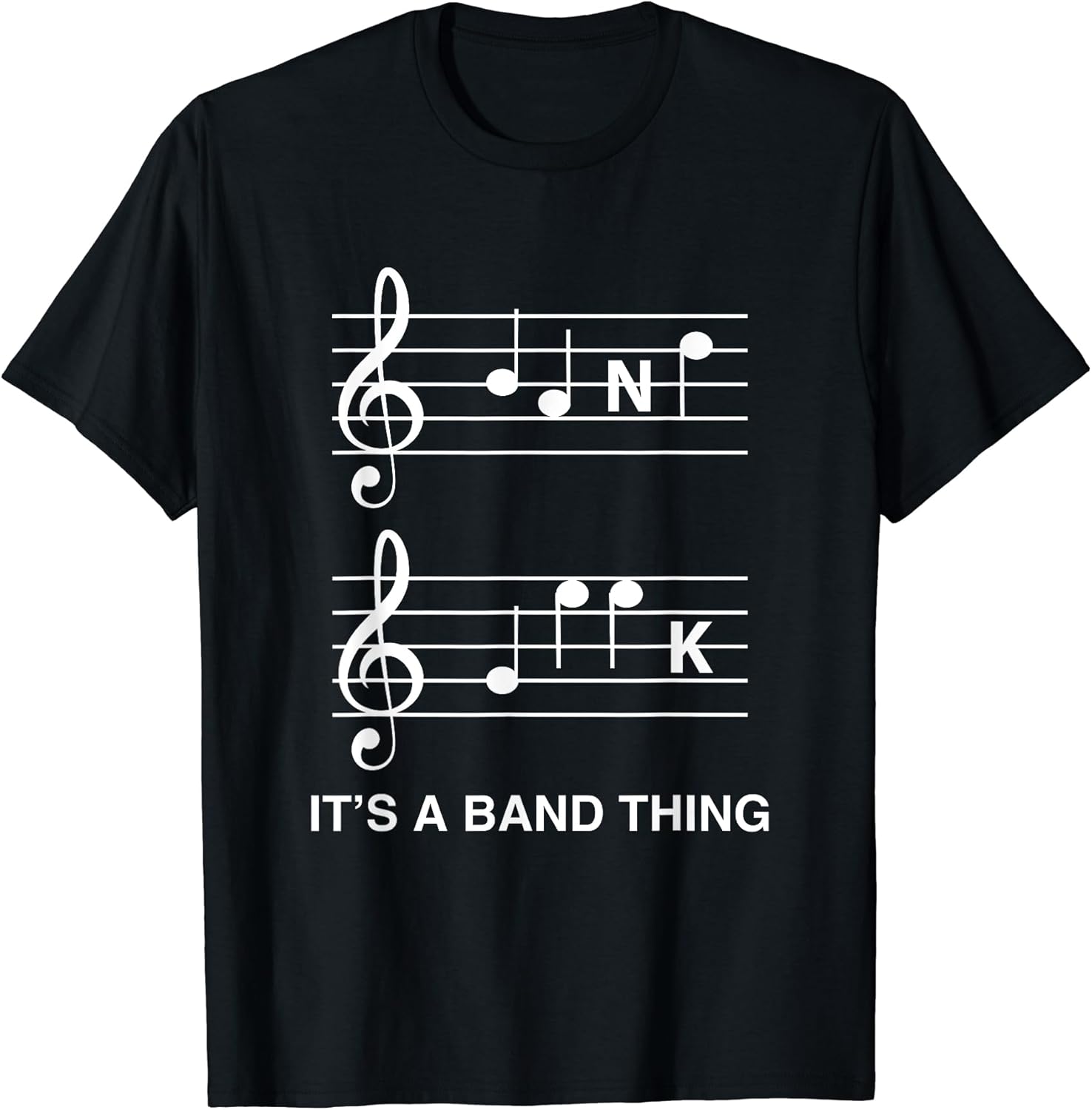 Musicians Band Geek Music Notes Spelling Funny T Shirt