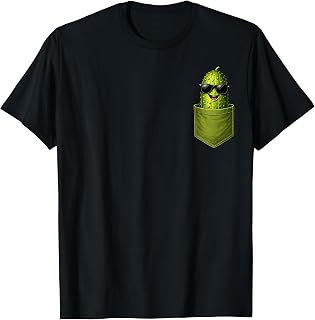 Funny Pickle Pocket Funny Cool Sunglasses Vintage T-Shirt