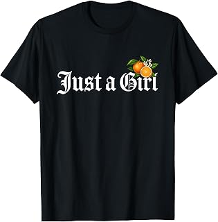 Just A Girl Gothic Blackletter Typography Design for Woman T-Shirt