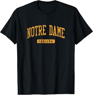 Notre Dame in Vintage Athletic Sports Design JG3 T-Shirt