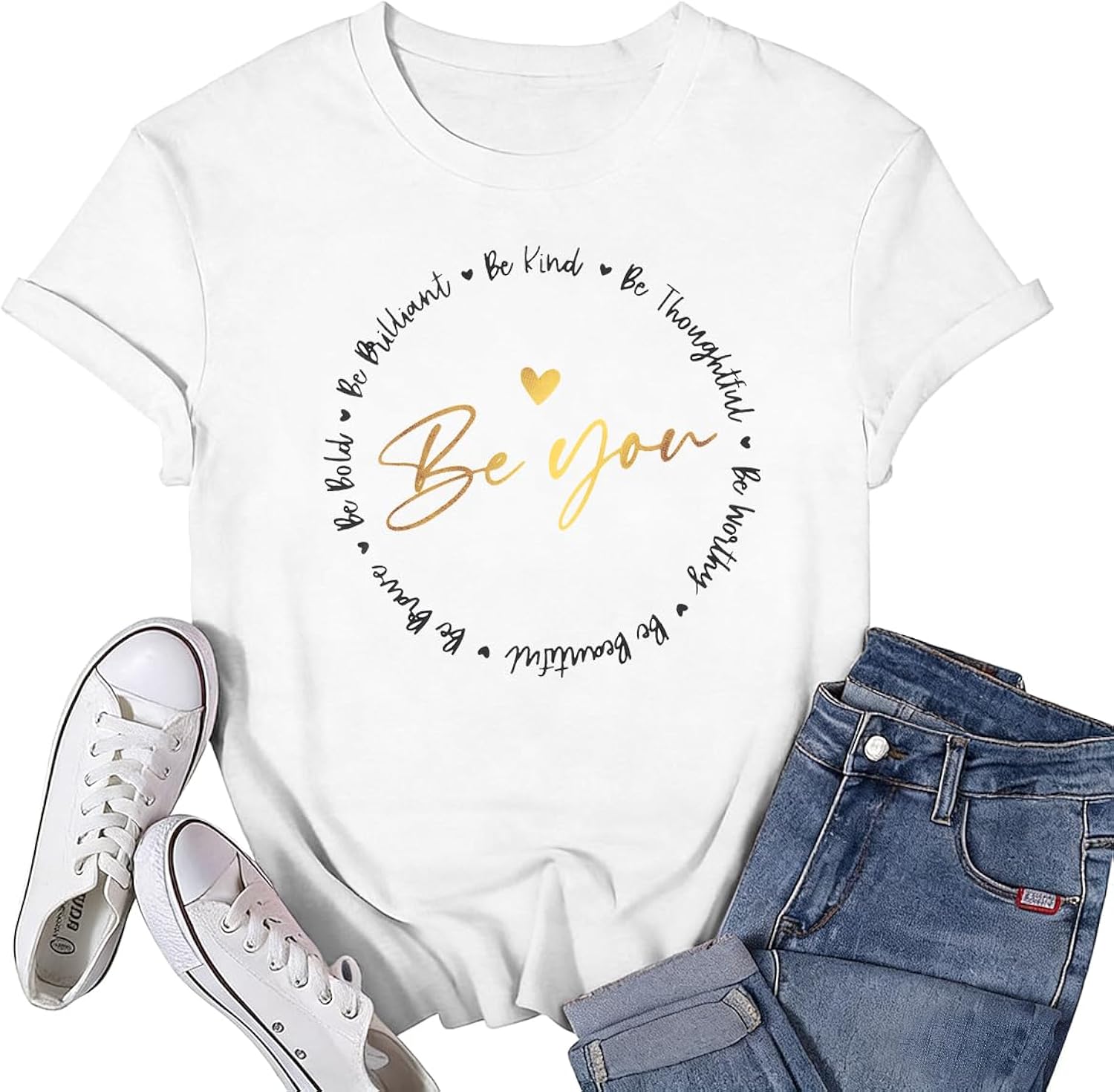 Inspirational Shirts for Women Positive Message Shirts Women Be You Be Real Graphic Tees Motivational T Shirts Women