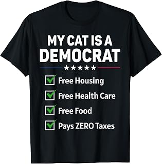 My Cat is A Democrat Free Housing T-Shirt