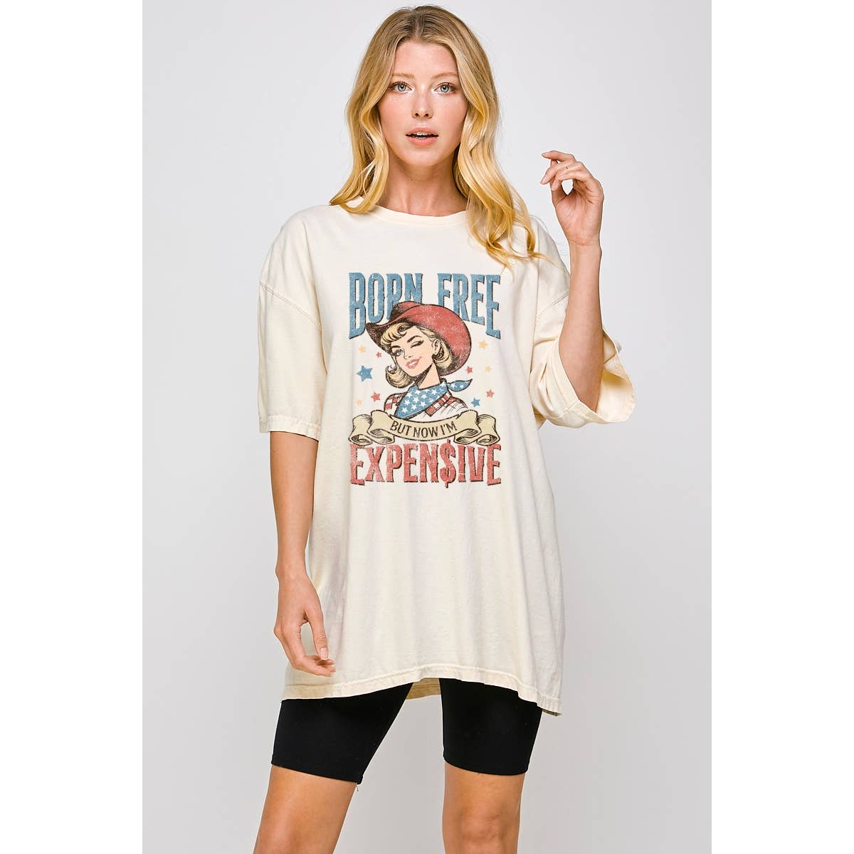 Born Free Graphic Oversized Tee Hoodie, Sweatshirt | PodTeesHub.com