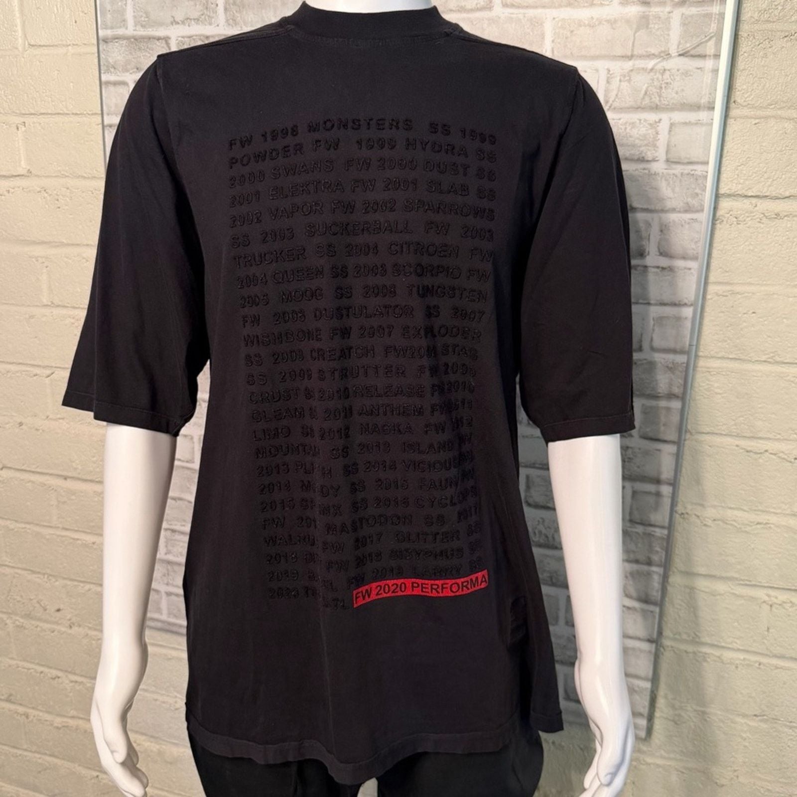 Rick Owens Drkshdw Drkshdw Text Graphic Tee Size Large Fw 20 Performa Hoodie, Sweatshirt | PodTeesHub.com