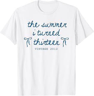 Summer I Turned 13 Vintage 2013 Cute Bow 13th Birthday Girl T-Shirt
