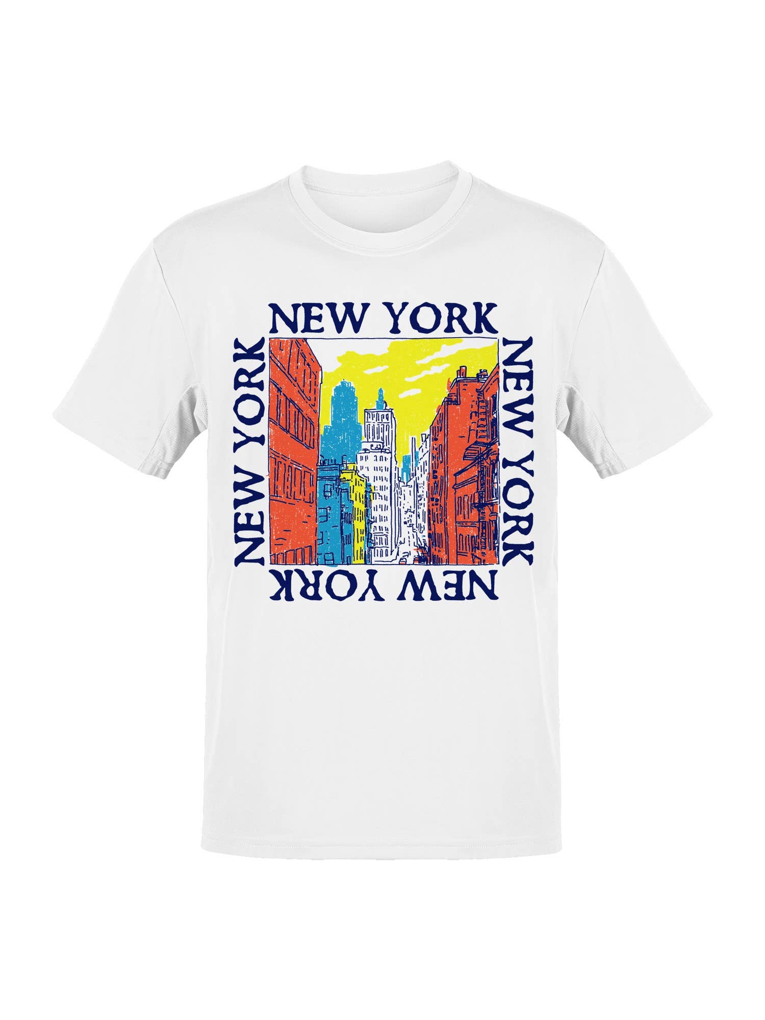 Colorful New York Cityscape Art Men's T-Shirt Hoodie, Sweatshirt | PodTeesHub.com