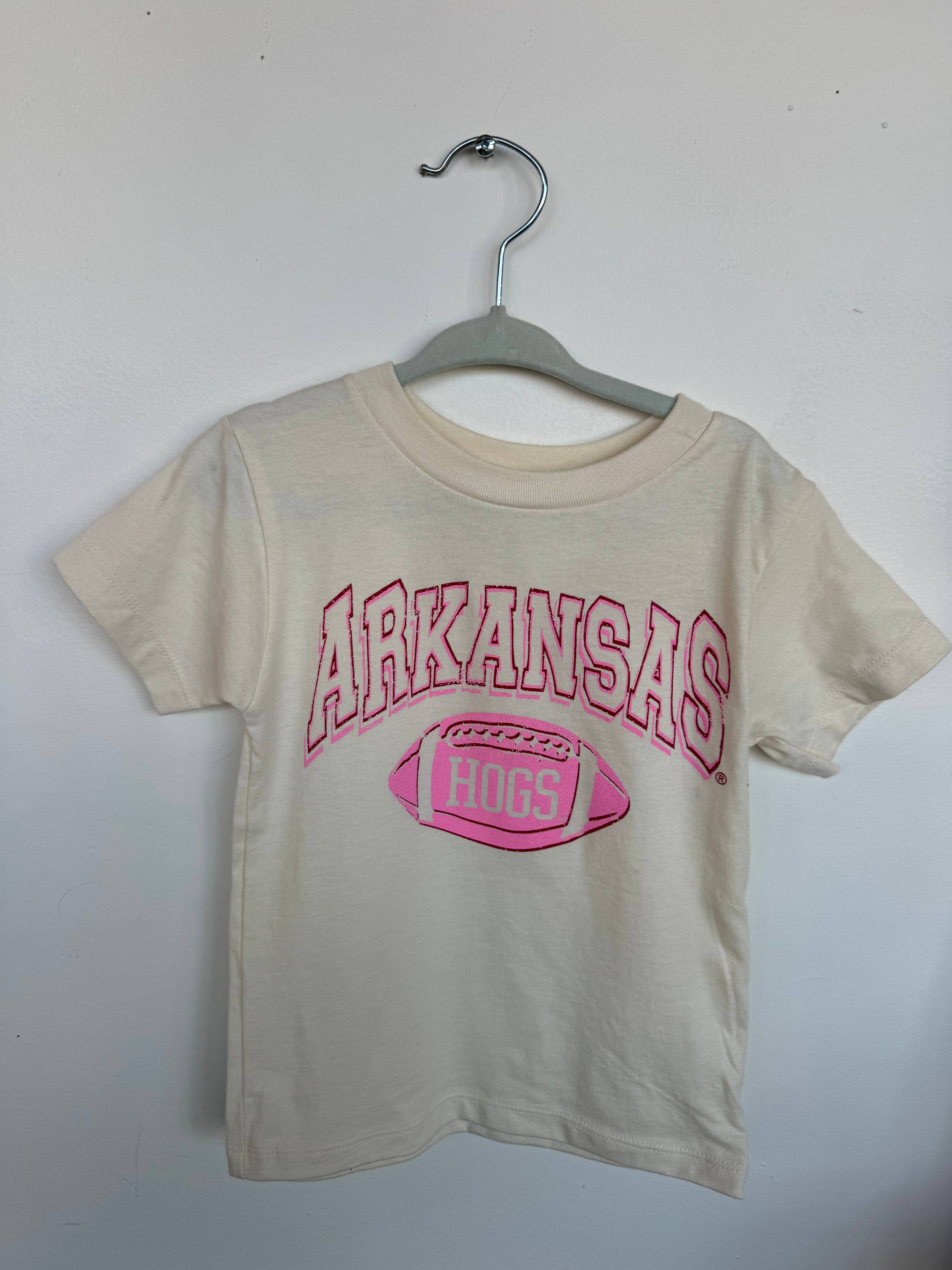 Children's Arkansas Razorbacks Wonka Football Off White Tee Hoodie, Sweatshirt | PodTeesHub.com